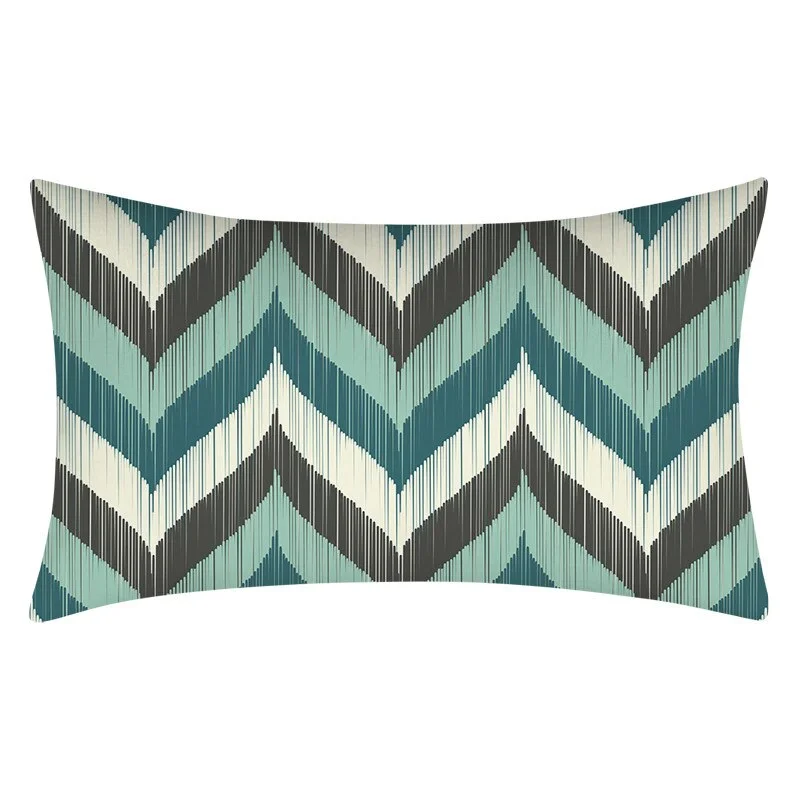 Teal Blue Pillowcase 30X50 Geometry Cushion Cover Polyester Sofa Cushions Decorative Throw Pillows Nordic Home Decor Pillowcover