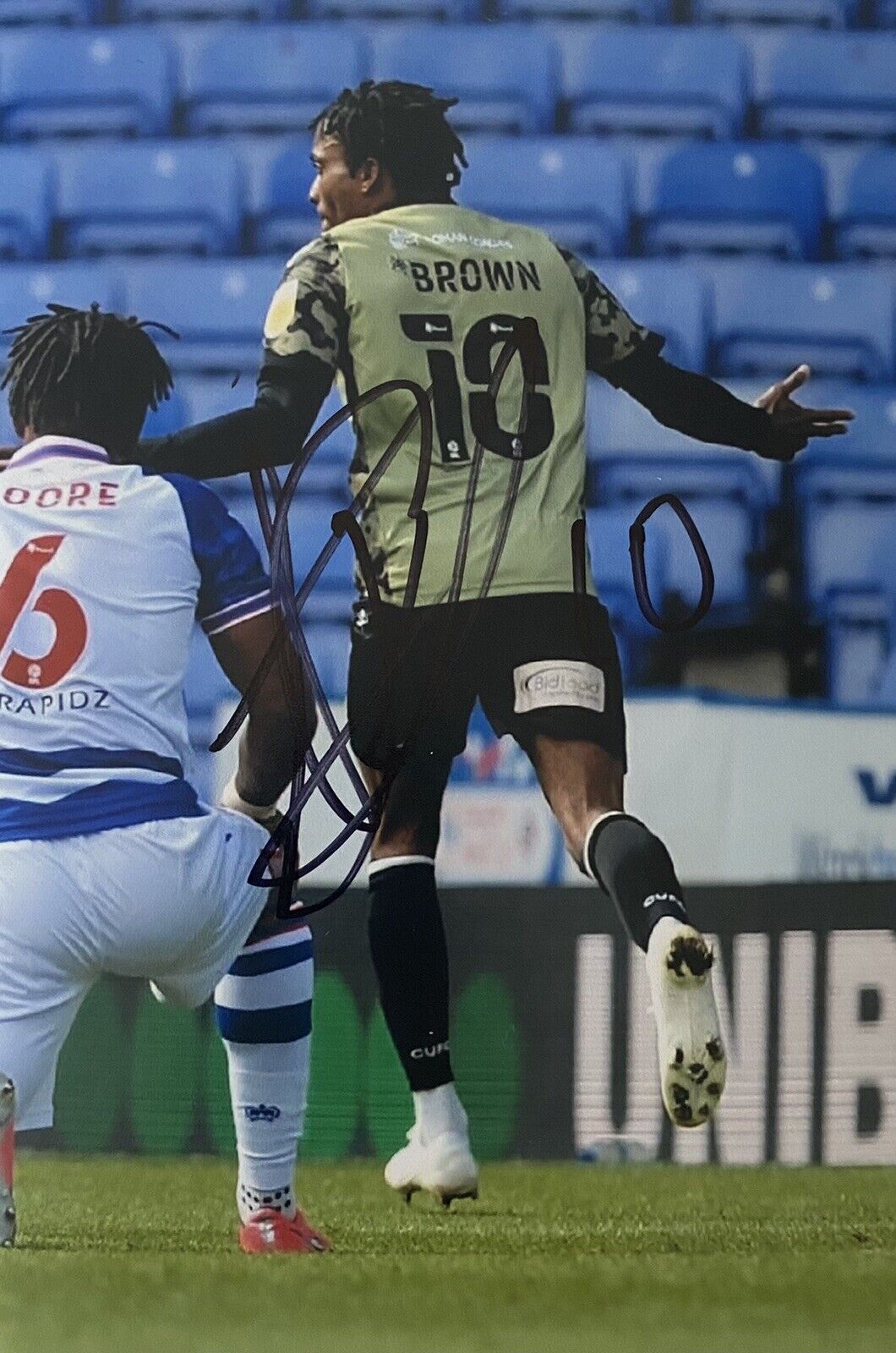 Jevani Brown Genuine Hand Signed Colchester United 6X4 Photo Poster painting 4