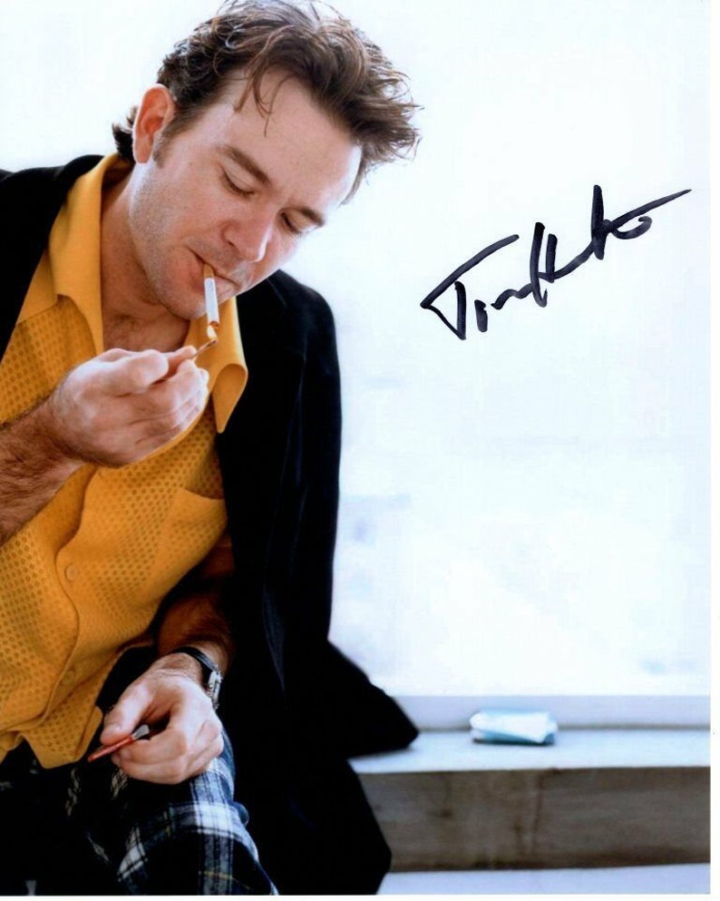 Timothy hutton signed autographed smoking Photo Poster painting