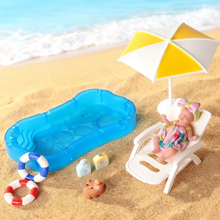 Babeside Lucy 4.5" Mini Full Silicone Sleeping Reborn Baby