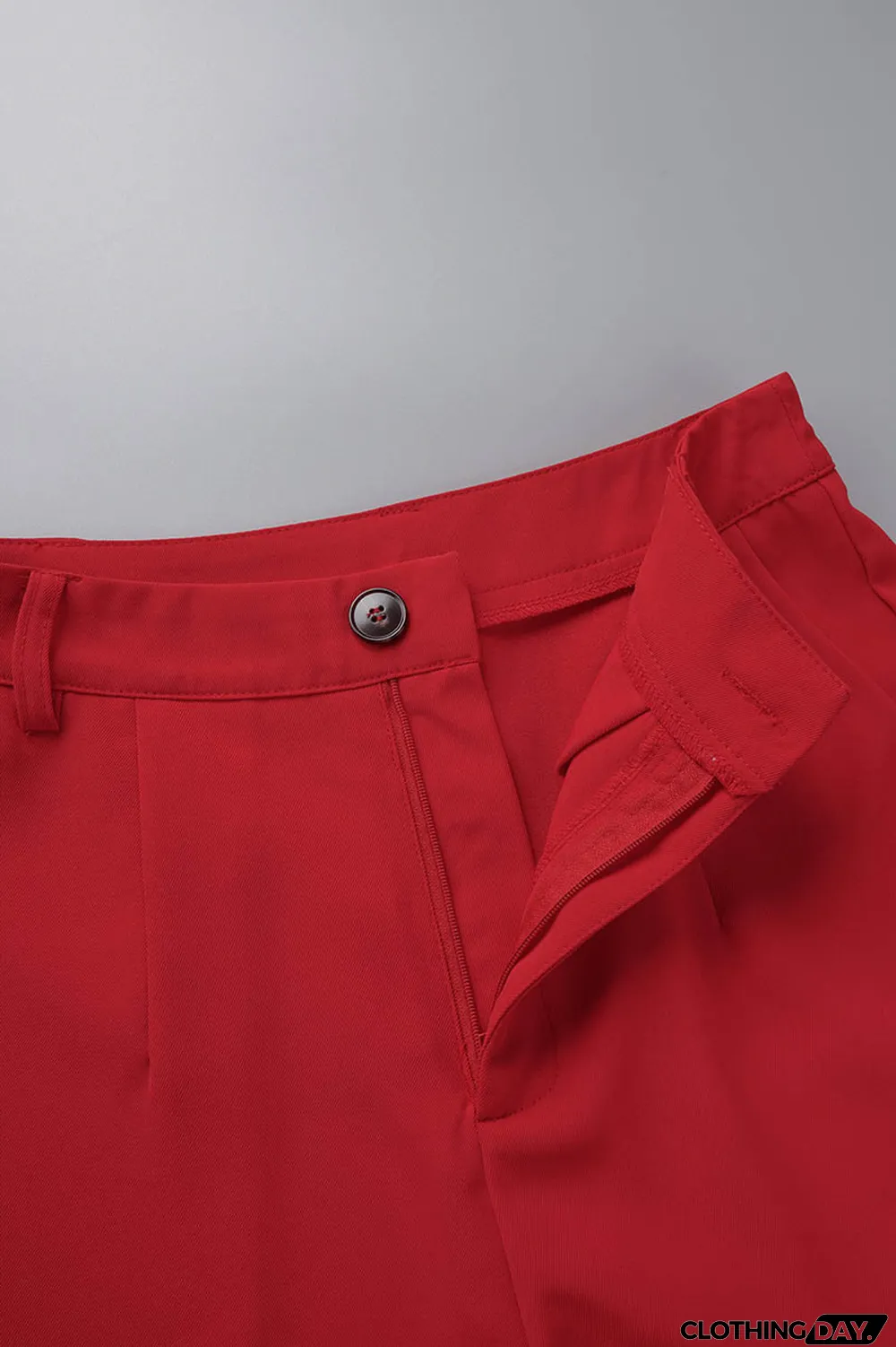 Apricot Casual Solid Patchwork Buttons Turn-back Collar Sleeveless Two Pieces