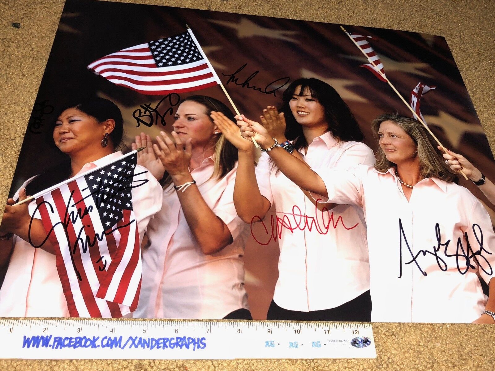 MICHELLE WIE LPGA GOLF TEAM SIGNED AUTOGRAPHED SOLHEIM CUP 16x20 Photo Poster painting-PROOF