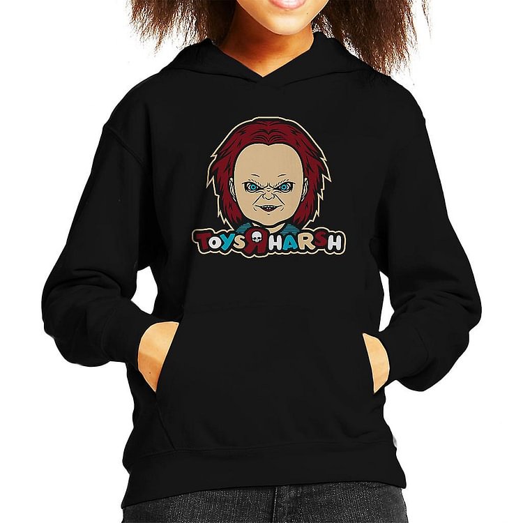 Chuckie Toys R Us Toy Are Harsh Logo Parody Kid's Hooded Sweatshirt