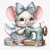 Sewing Mouse-11CT Stamped Cross Stitch 40*40cm/15.75*15.75in tapestrymarket