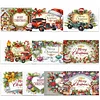 10Pcs frohe Weihnachten Rubbelkarte - 5d DIY Handwerk Dekoration