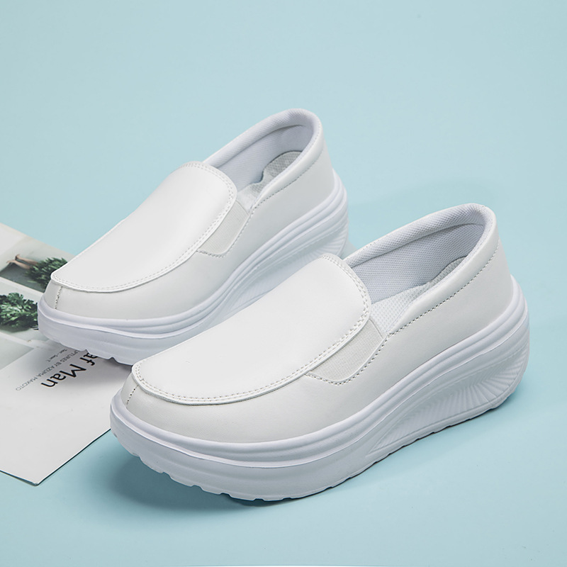 Mature Women Platform Loafers Flat Shoes Sneakers