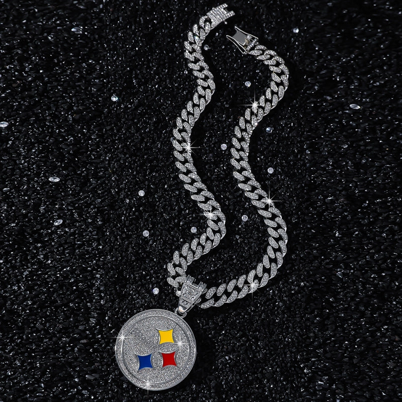 New Personalized Hip Hop Style Disc Logo Pendant Hip Hop Creative Personality Disc Pendant Necklace