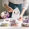 6Pcs Diamond Painting Flowers Butterflies Greeting Card with Envelopes for Beginner Adult Holiday Gifts