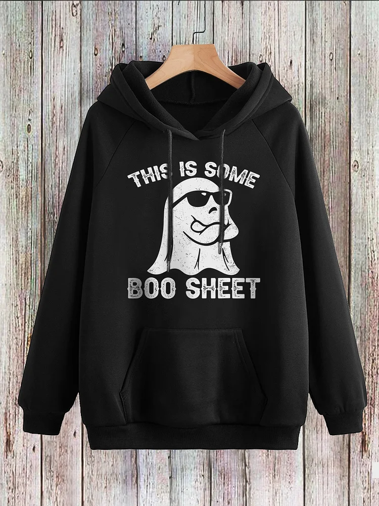 Men's Halloween Ghost This Is Some Boo Sheet Print Hoodie