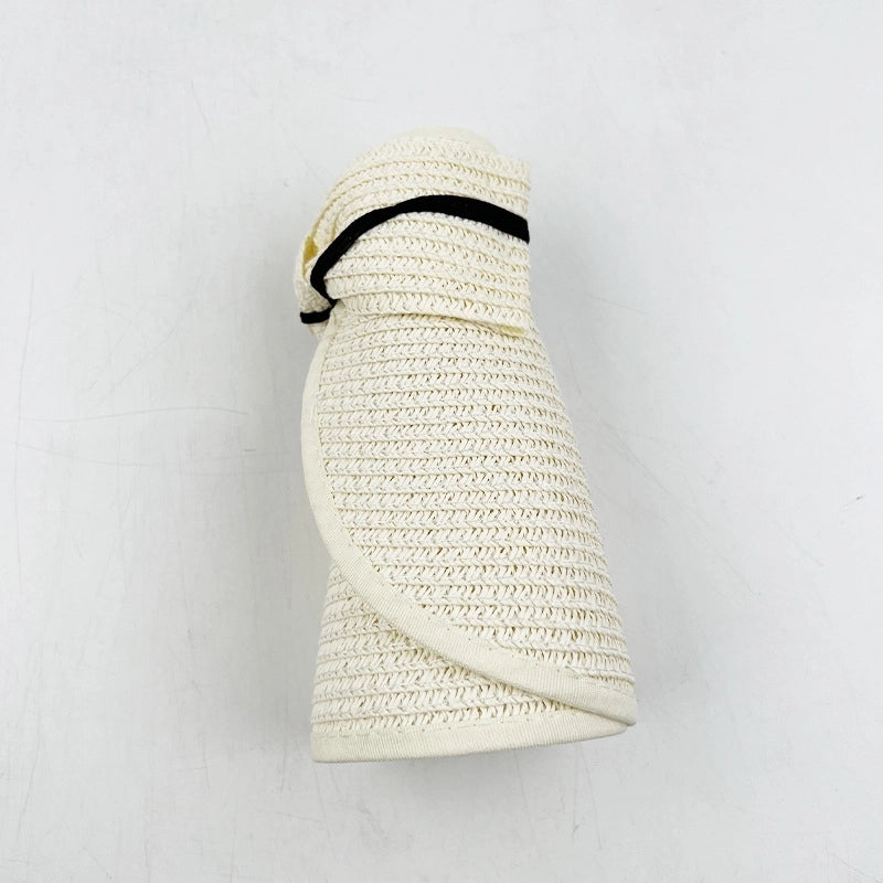 Women’s Vacation Solid Color Big Eaves Straw Hat