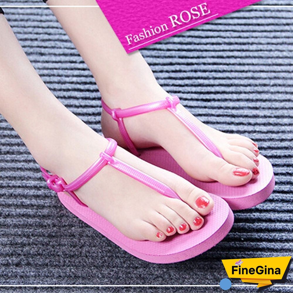 New Womens Flat Sandal T-strap Thong Flip Flops Shoe Summer Sandals Comfortable Non-Slip shoes