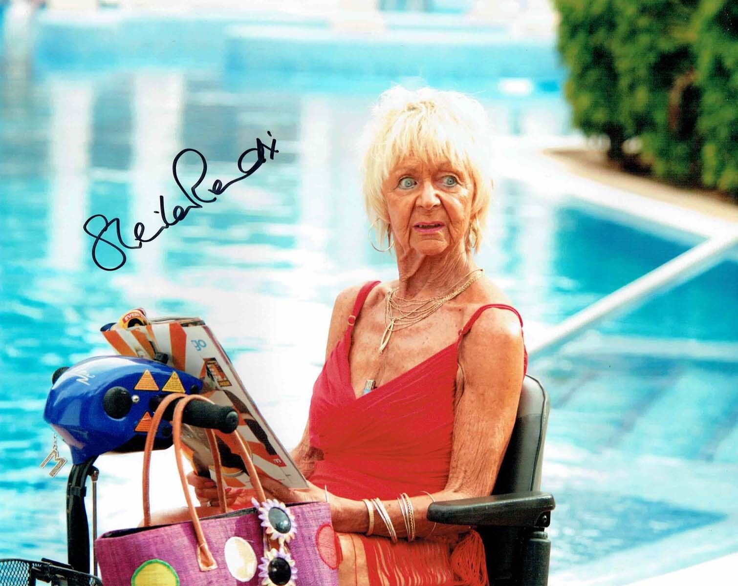 Sheila REID SIGNED Autograph 10x8 Photo Poster painting 2 AFTAL COA Madge HARVEY BENIDORM