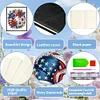 Special Shaped Independence Day Wreath 5D DIY Diamond Art Painting Notebook Kit