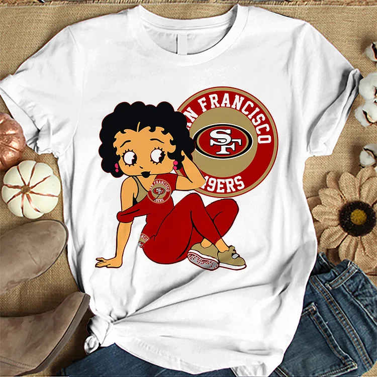 San Francisco 49ers Women's White Relaxed T-Shirt