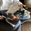 Silhouette Cat-11CT DIY Stamped Cross Stitch Shopping Bag 40*40cm