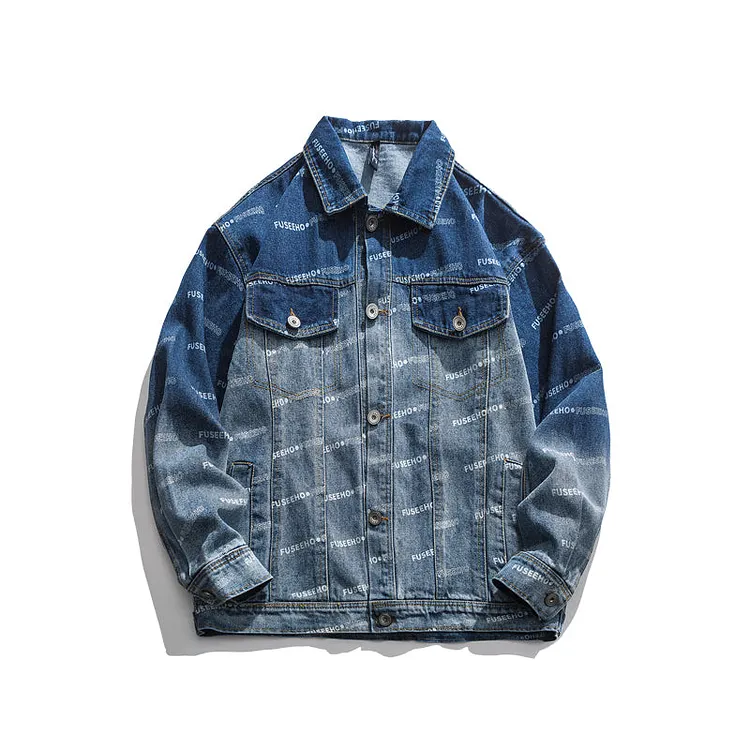 Letterman Jacket Outfit Senior Jackets Varsity Baseball Coat Denim Jacket Men's Long-Sleeved Autumn Coat Men's Jacket