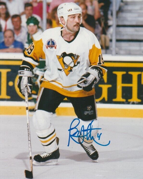 BRYAN TROTTIER SIGNED PITTSBURGH PENGUINS 8x10 Photo Poster painting! HHOF Autograph