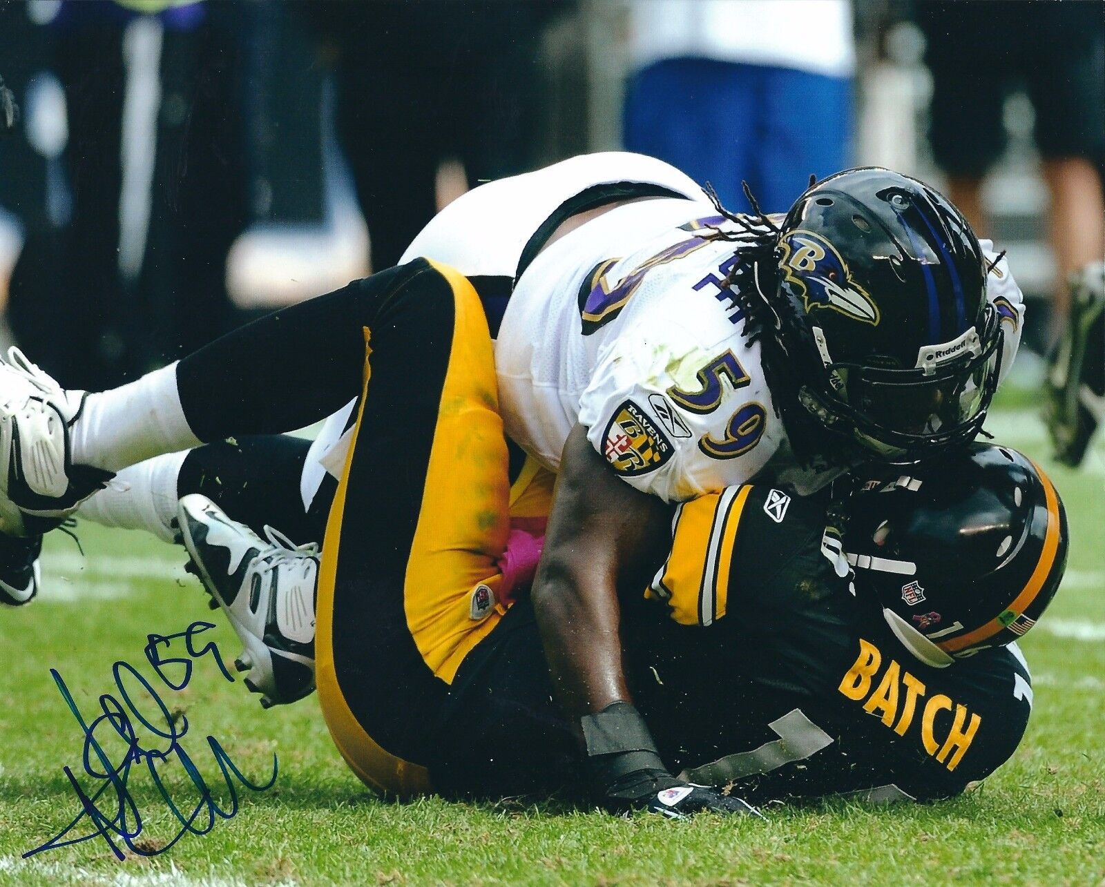 Autographed DANNELL ELLERBE 8X10 Baltimore Ravens Photo Poster painting with COA