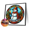 4pcs Diamond Painting -DIY Round Drill Snowman Snowhouse