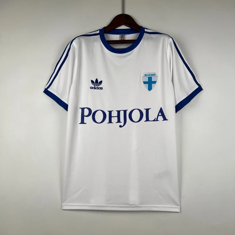 Retro 1982 Finland Soccer Jersey Home