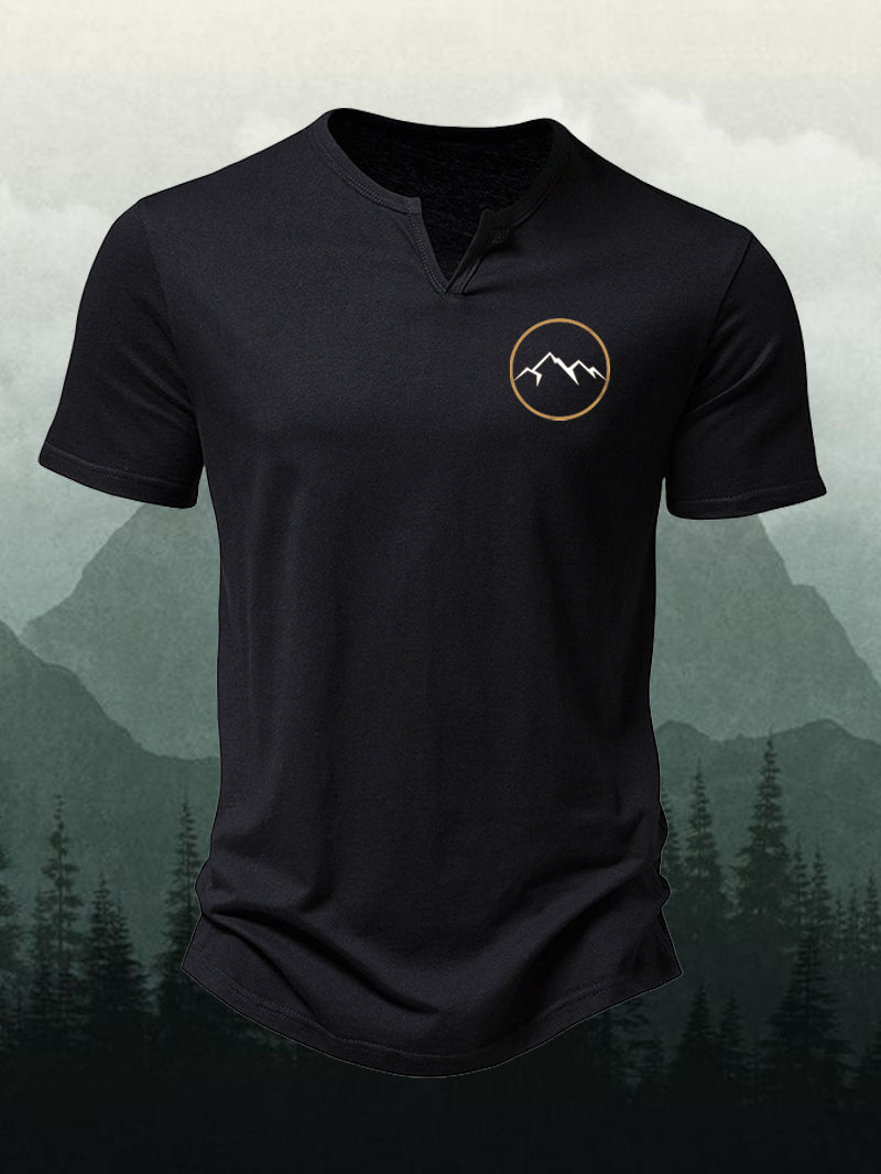 Men's Outdoor Mountain V-neck Short-Sleeved Shirt