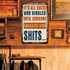 It's All Shits and Giggles Until Someone Giggles and Shits - Vintage Metal Signs(8*12Inch/12*16Inch) - Warning