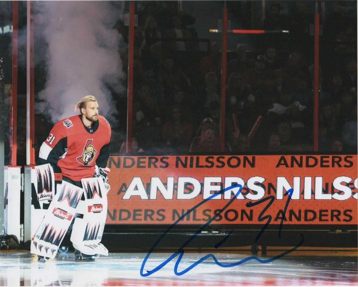 Ottawa Senators Anders Nilsson Signed Autographed 8x10 NHL Photo Poster painting COA #6