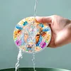 [Upgrade]4Pcs Acrylic Special Shape Bull Head DIY Waterproof Diamond Painting Coaster