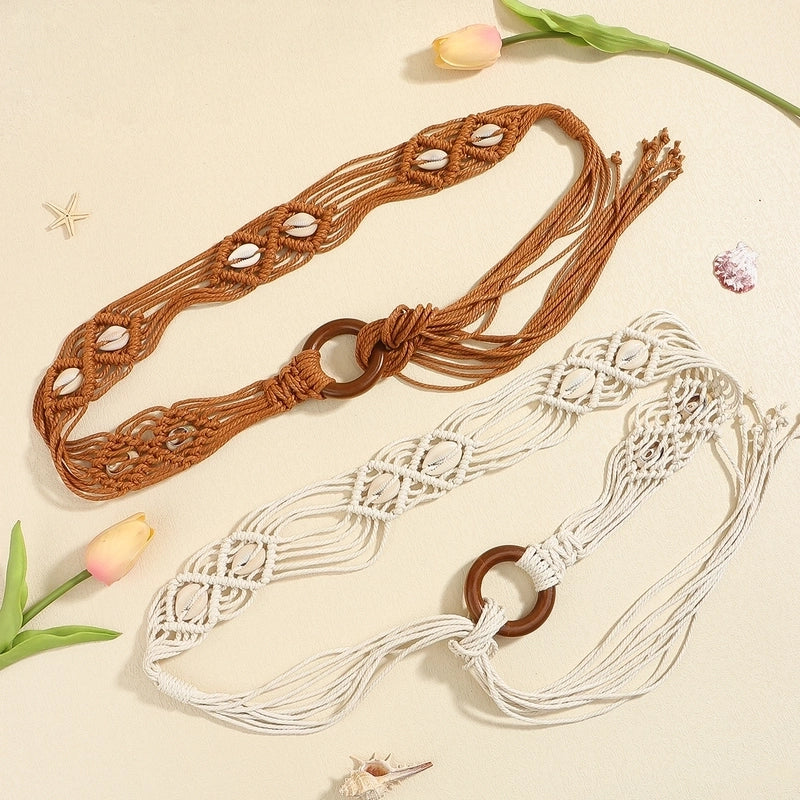 Casual Elegant Minimalist Geometric Braid Women’s Woven Belts