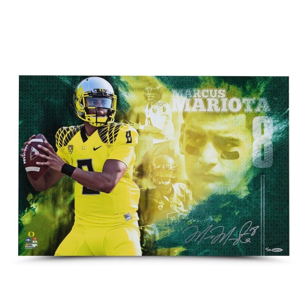 Marcus Mariota Signed Autographed 16x24 Photo Poster painting College Sensation