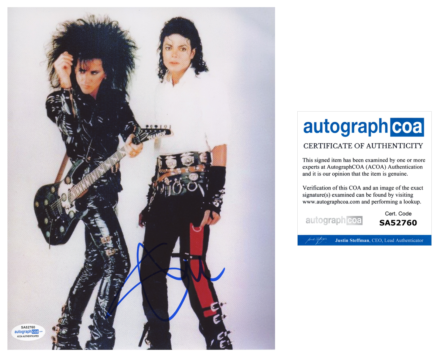 Steve Stevens Signed Autograph 8x10 Photo Poster painting Billy Idol Michael Jackson ACOA COA