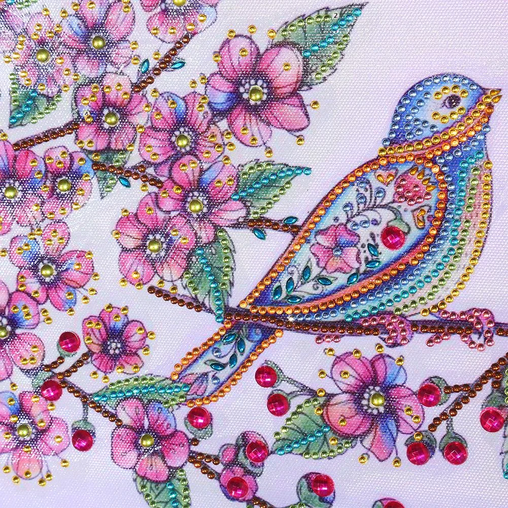 Special-shaped Crystal Rhinestone Diamond Painting - Flowers and Birds(30*30cm)