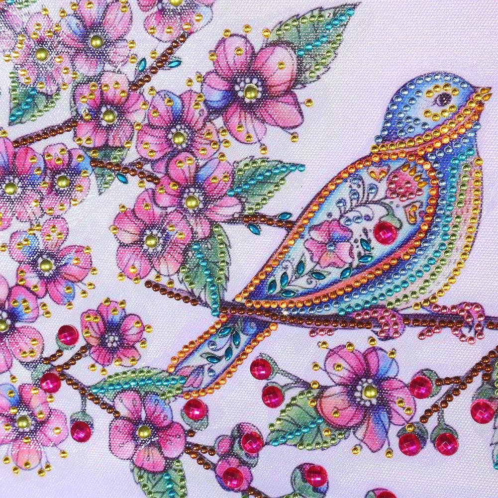 Special-shaped Crystal Rhinestone Diamond Painting - Flowers and Birds(30*30cm)