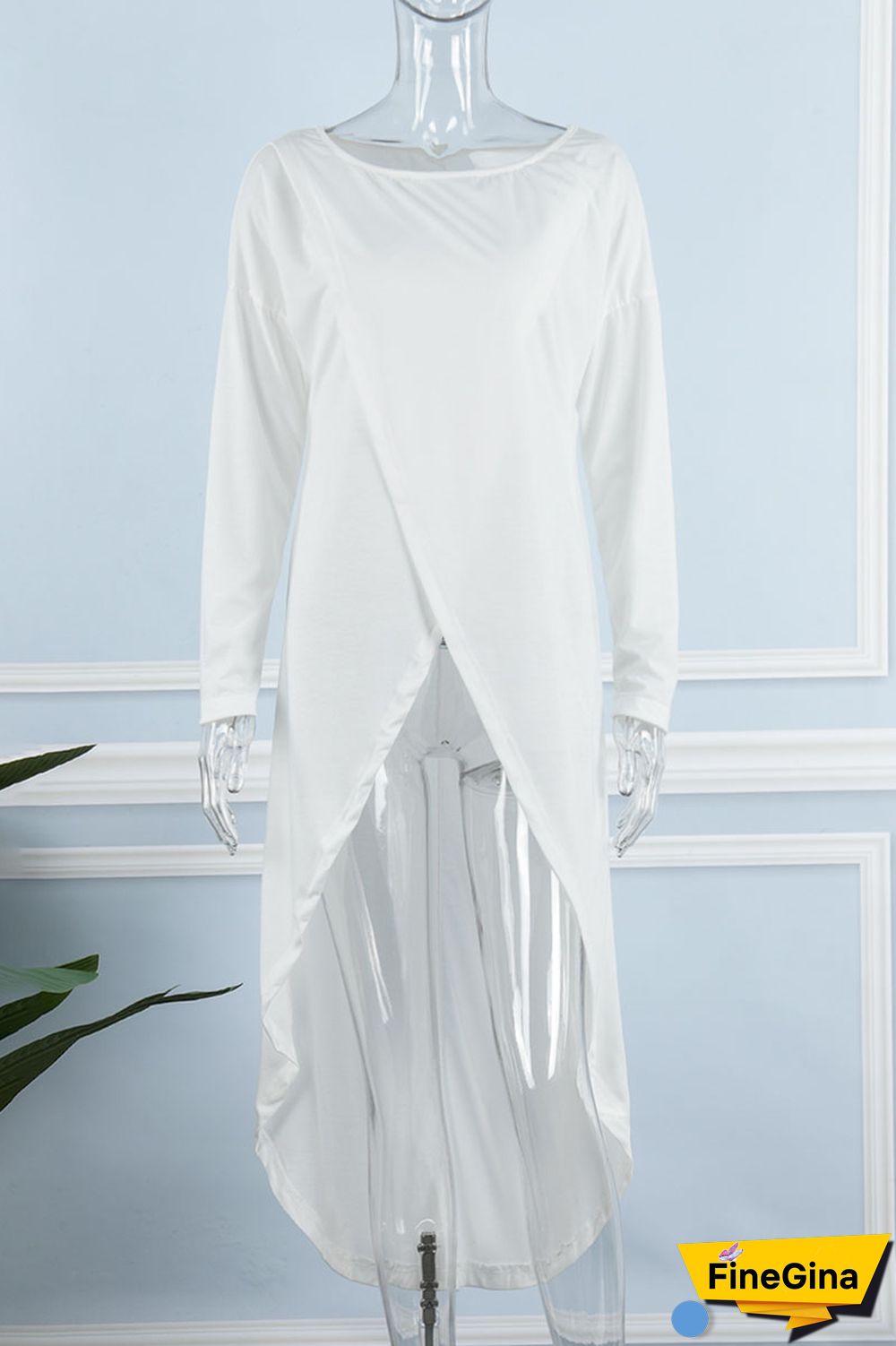 Tangerine Red Casual Solid Patchwork Asymmetrical Oblique Collar Tops