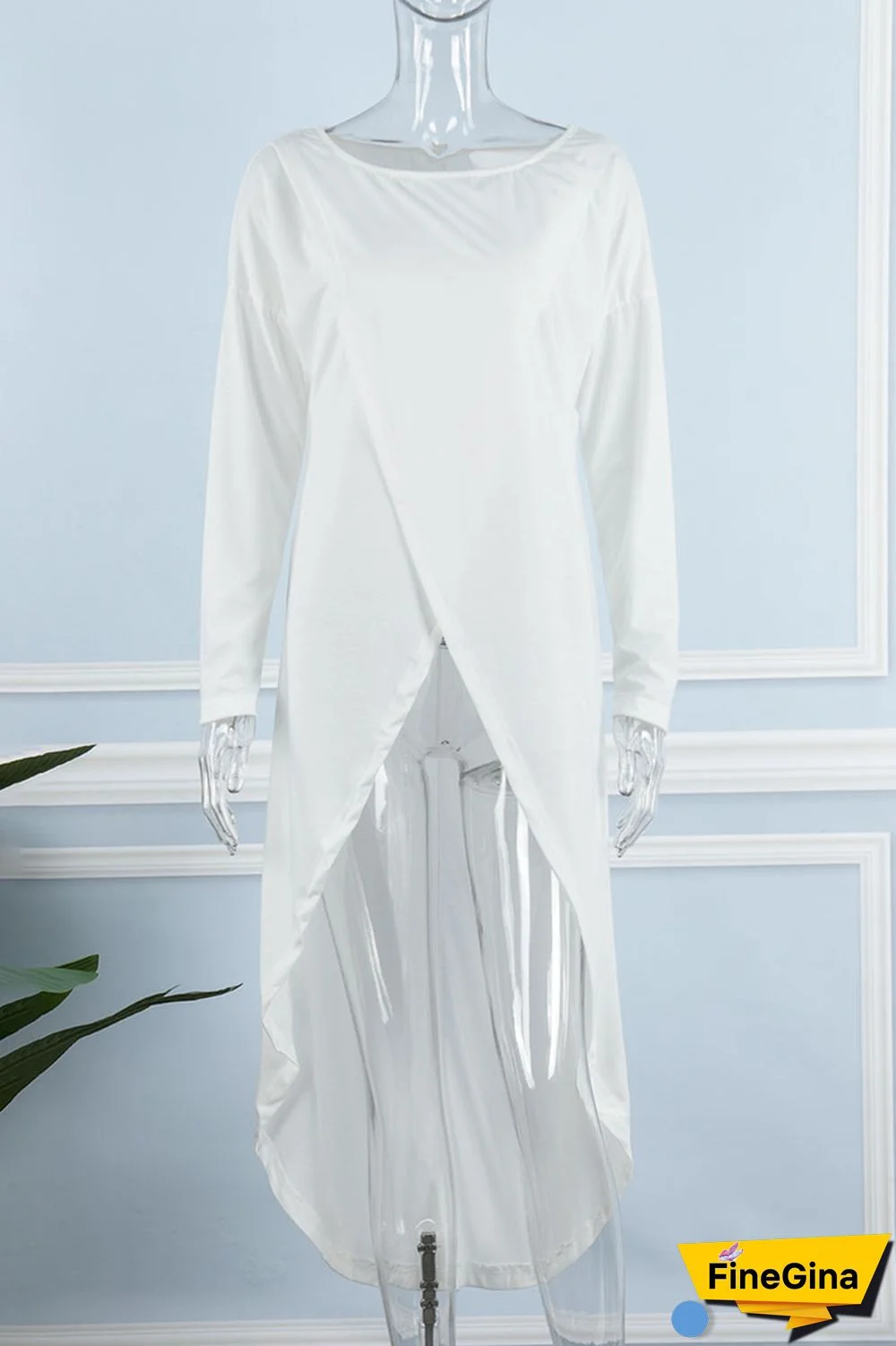 Tangerine Red Casual Solid Patchwork Asymmetrical Oblique Collar Tops