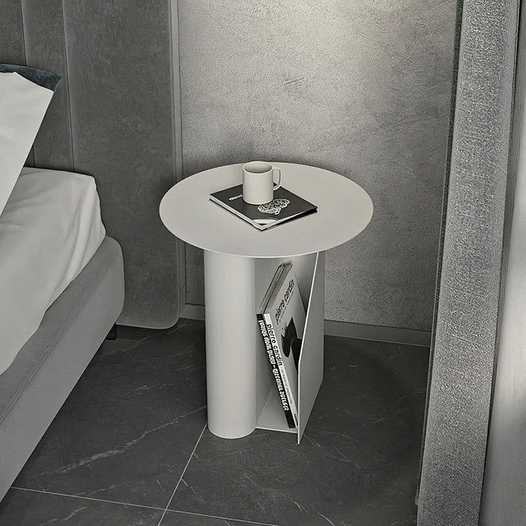 Homemys Modern Night Stand Bedside Table Side Table Round