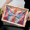 DIY Diamond Painting Wooden Tray Food Tray with Handle Living Room Decoration Butterfly Wooden Tray Kit