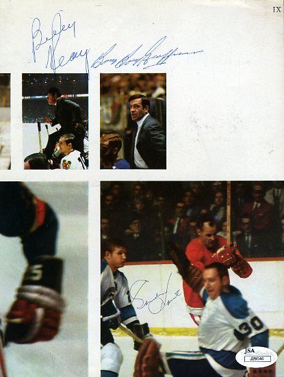 Gordie Howe Bill Reay Boom Boom Geoffrion Jsa Signed 8x10 Photo Poster painting Autograph