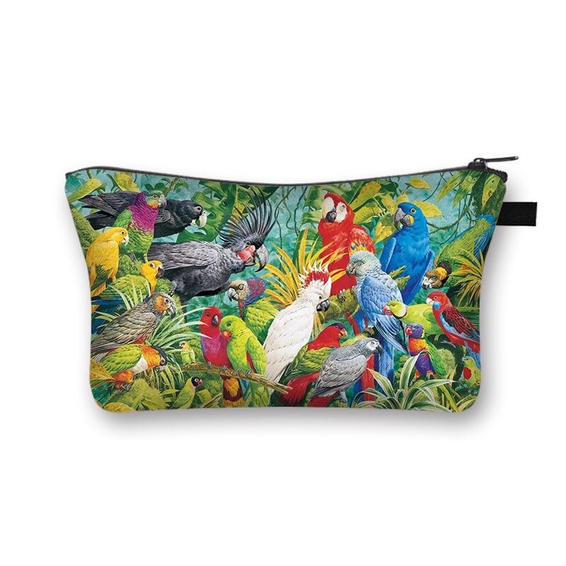 Polyester Cosmetic Bag - Parrot