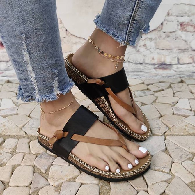 Women Casual Summer Daily Comfy Slip On Sandals CS124- Fabulory