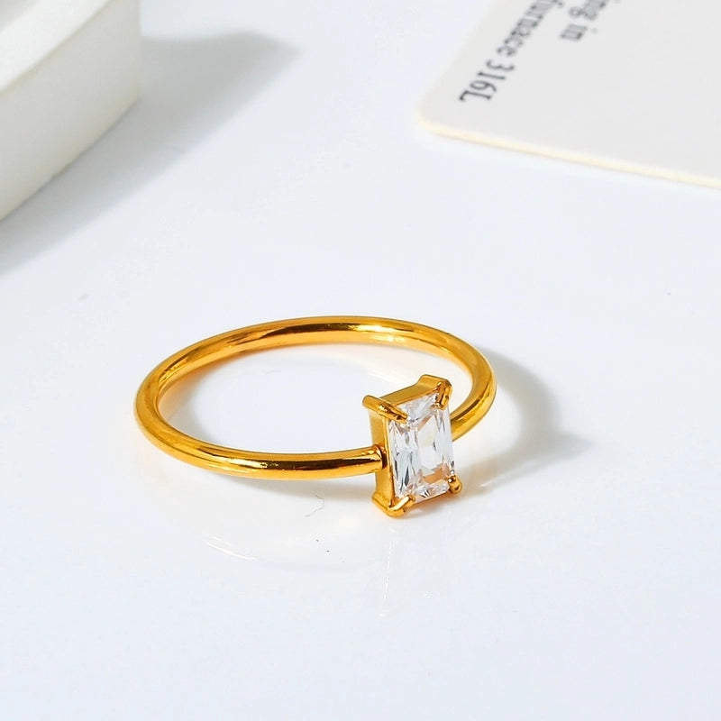 Minimalist Geometric Titanium Steel Rings