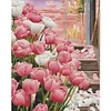 Candlelight Tulip-11CT Stamped Cross Stitch Silk Thread 53*66cm/20.87*25.98in(Big Size)