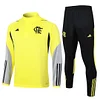 Joyfball 2024/2025 Flamengo Half-Pull Training Suit Yellow Football Shirt 1:1 Thai Quality