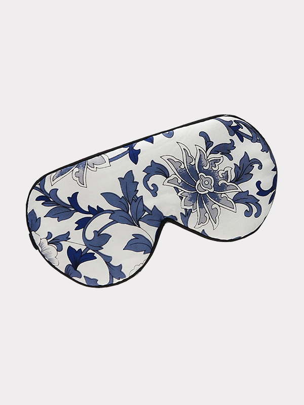 Masque de nuit en soie style de motif en porcelaine-Soieplus