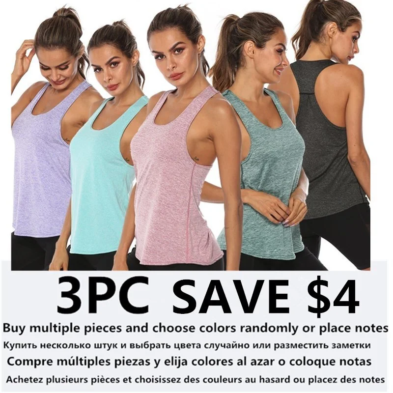 Women Sleeveless Fitness Yoga Shirts Racerback Sport Yoga Tank Tops Quick Dry Athletic Running Vest Workout Training T Shirt