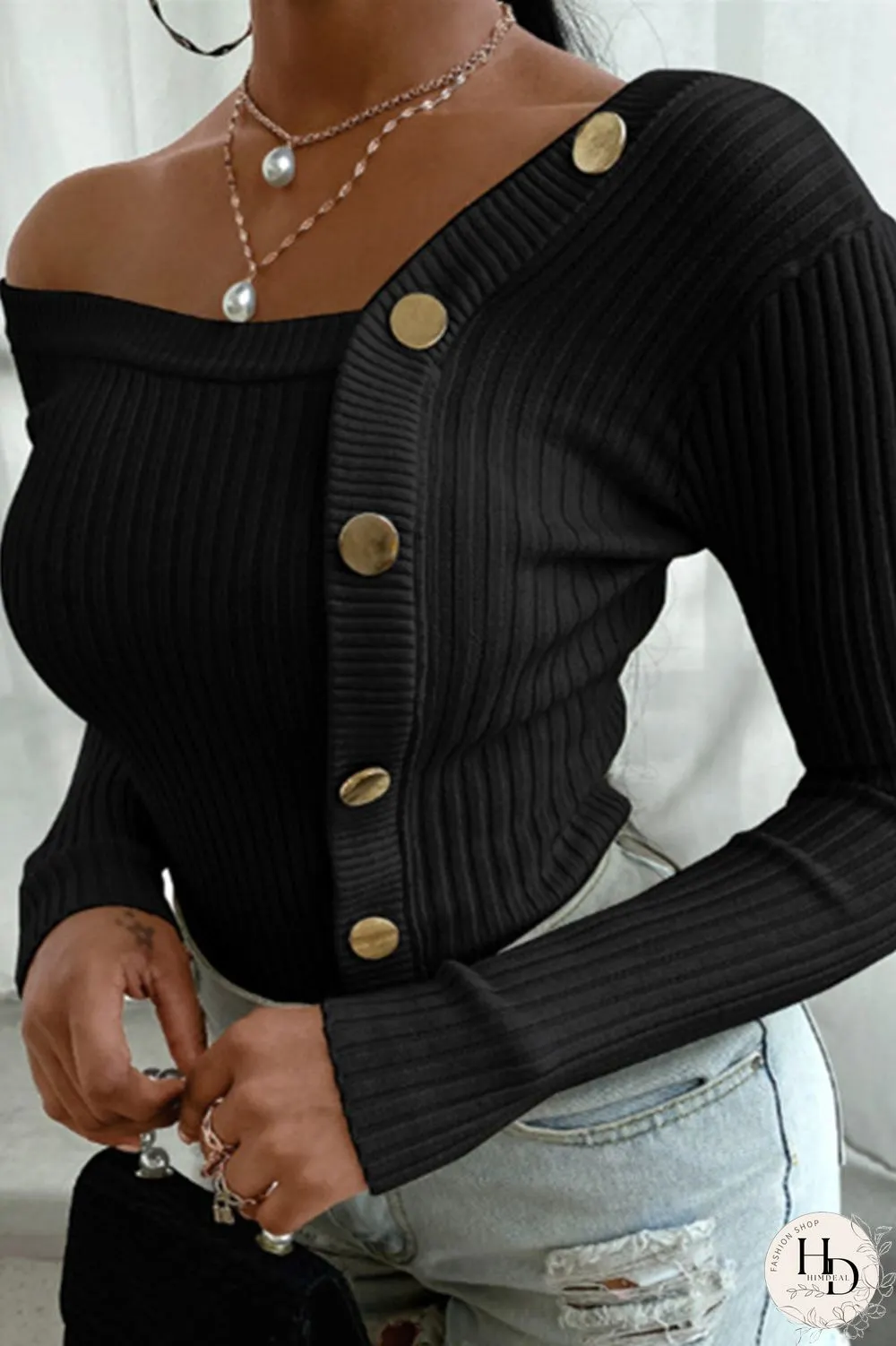 Orange Fashion Casual Oblique Collar Long Sleeve Regular Sleeve Regular Patchwork Solid Tops