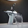 High-End Bathroom Basin Waterfall Faucet Hot And Cold All-Copper Hotel Home Toilet Bathroom Wash Basin