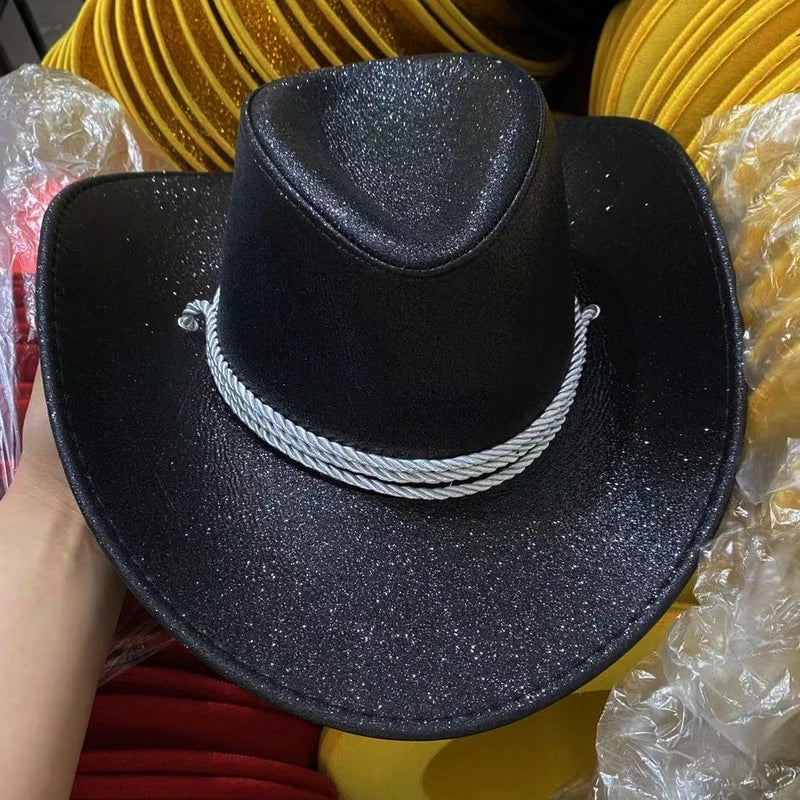 Western Denim Hat Men’s Double-sided Suede Large Brim Sun Hat Women’s Riding Hat Grassland United States