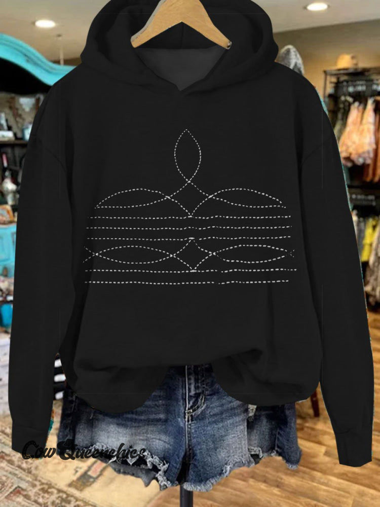 Women’s Vintage Art Print Casual Sweatshirt As Shown / S