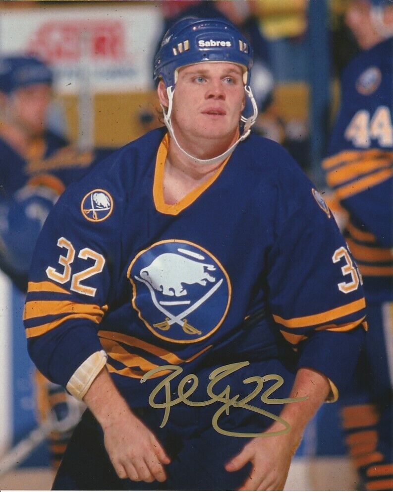 VINTAGE ROB RAY SIGNED BUFFALO SABRES ENFORCER 8x10 Photo Poster painting! Autograph